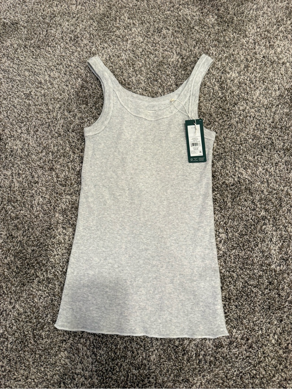 Alpine Design Womens Small Rib Tank Top Light Gray Heather NWT Cotton Blend